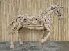 Product image 1 of the product “Horse in one piece, the head is from one piece of wood and carved head. The size is sbout 240cm lenght and 165cm height. ”